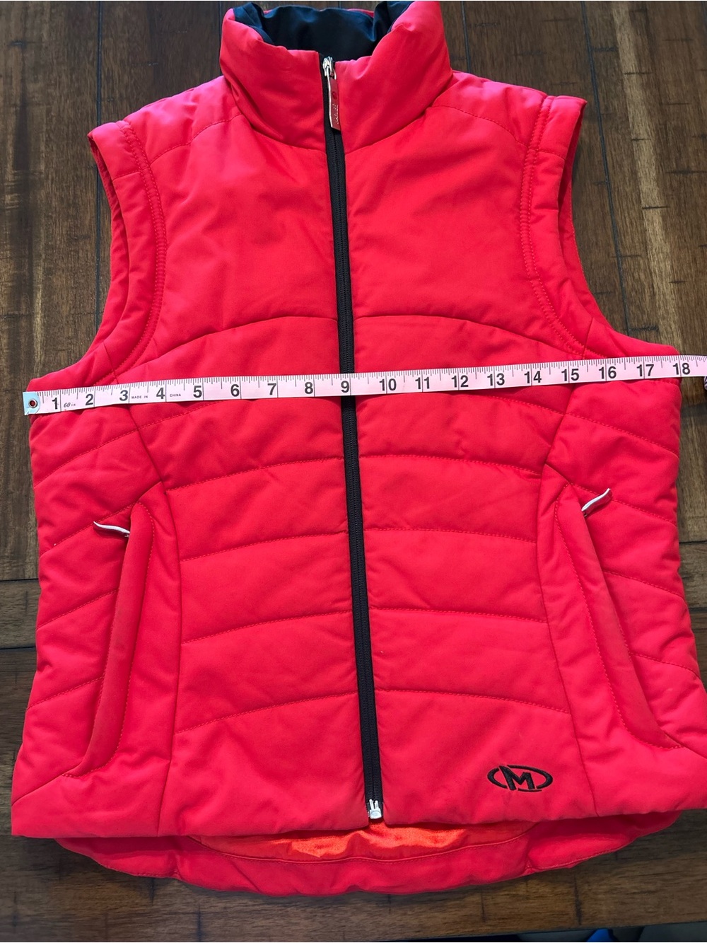 Marker Women’s Size 6 Red Insulated Ski Vest Thinsulate Puffer Full Zip - Picture 6 of 7